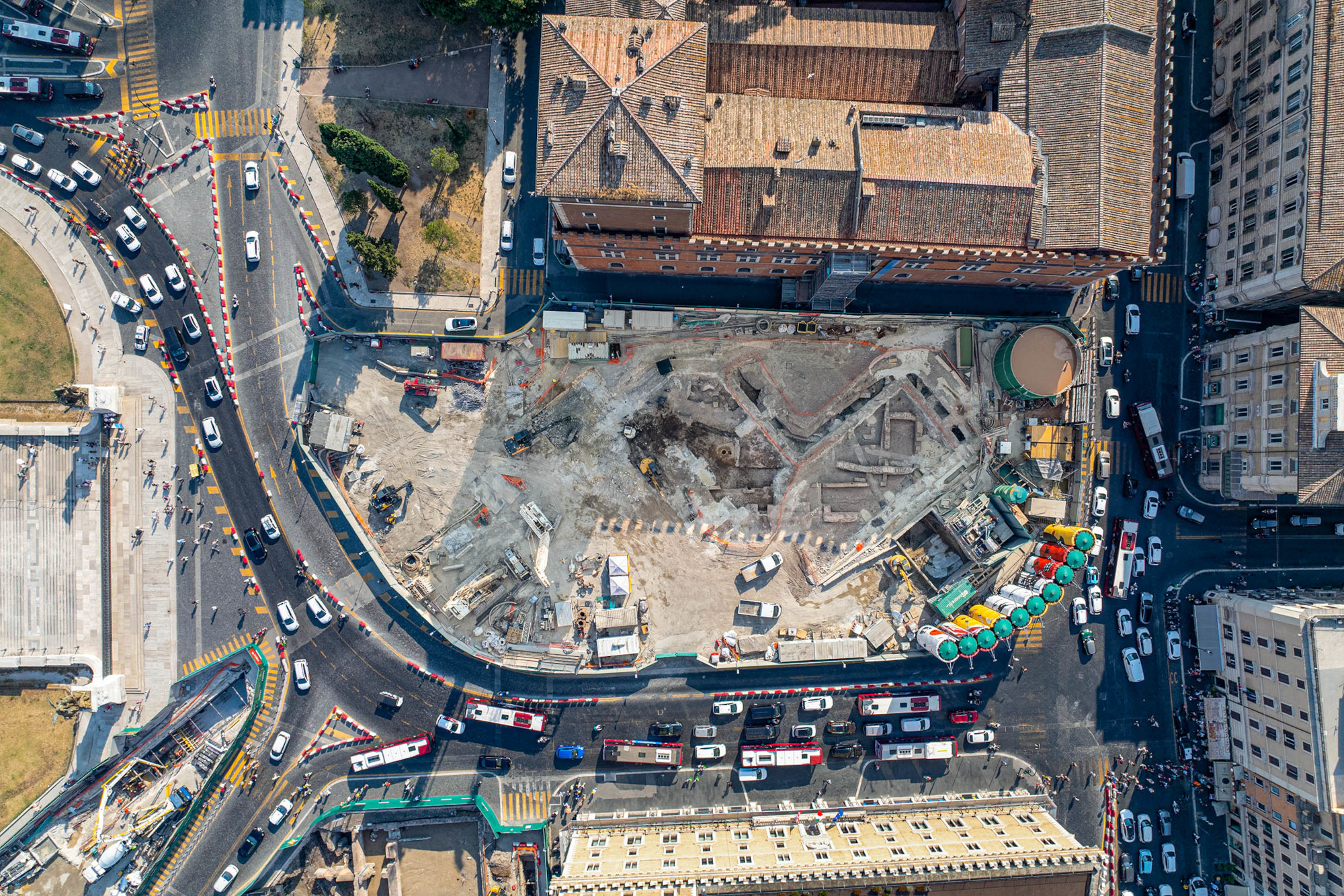 Roma, emerse strutture di età romana e medievale dal cantiere della stazione Venezia della linea Metro C