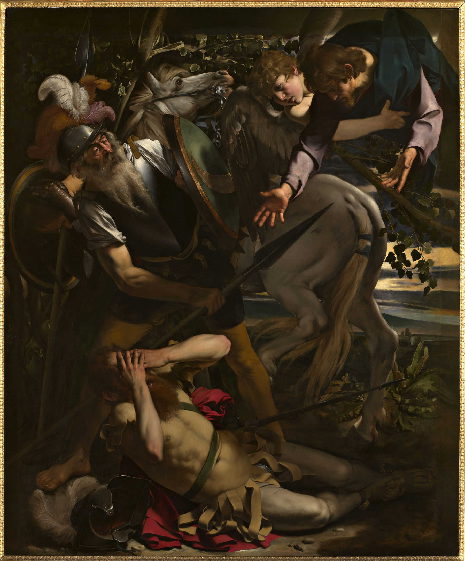 Michelangelo Merisi detto Caravaggio, Conversione di S. Paolo (dopo il restauro) (1600 - 1601) Foto: Scala, Firenze