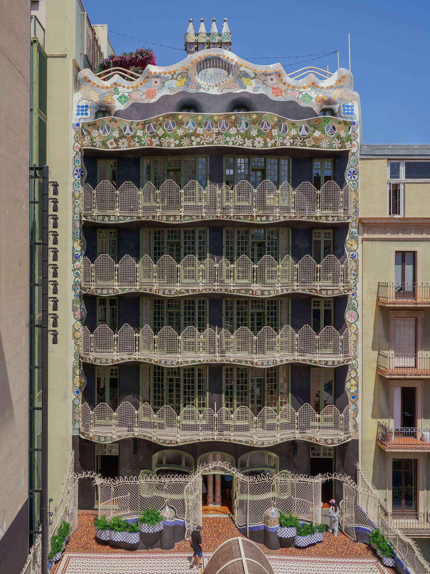 The facade after restoration