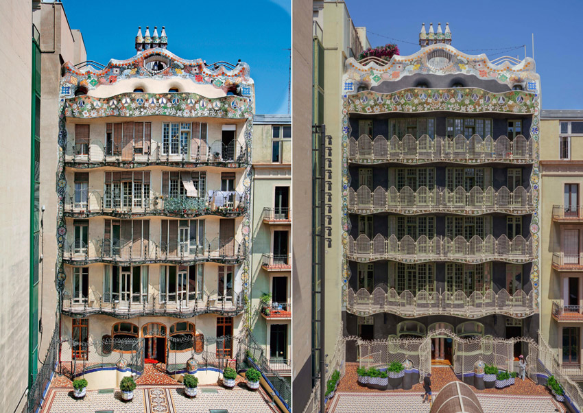 Barcellona, restaurata la facciata posteriore di Casa Batlló: ricostruito l'aspetto originale