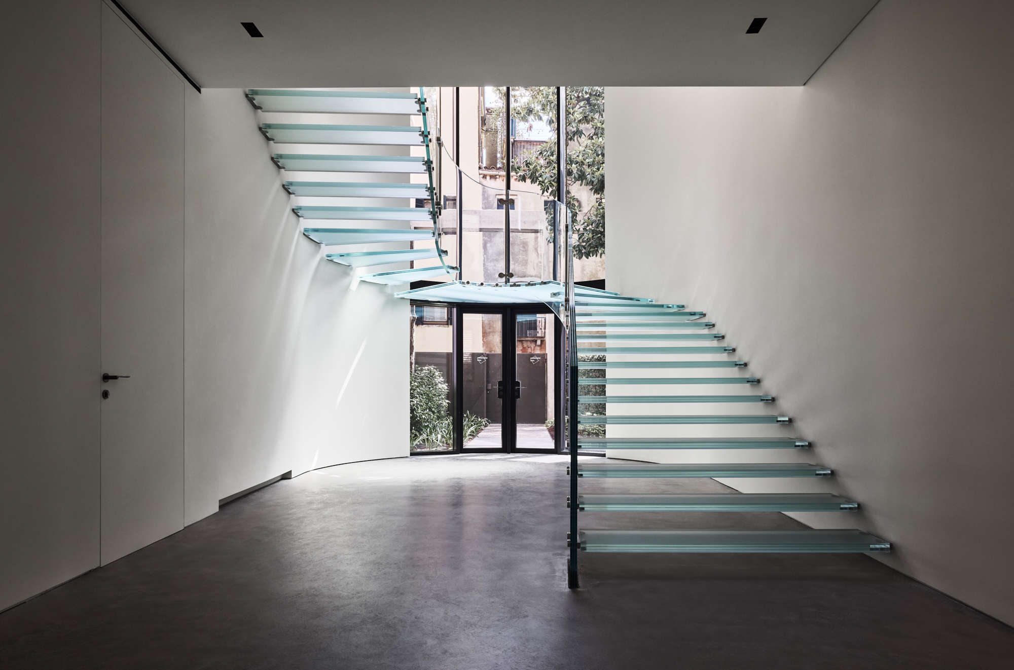 The glass staircase