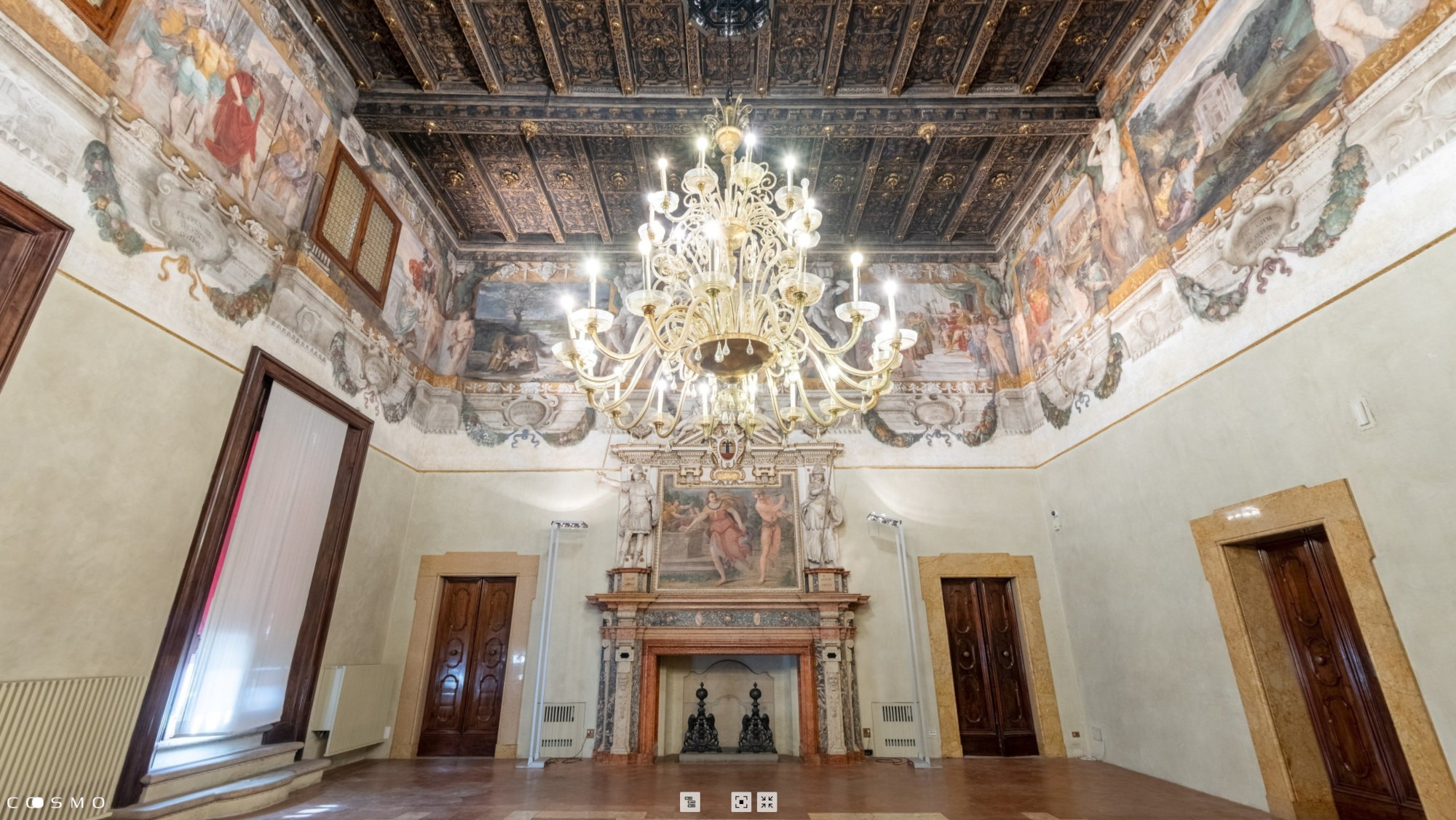 Bologna, digitalizzato in altissima definizione l'intero ciclo di affreschi della Sala dei Carracci