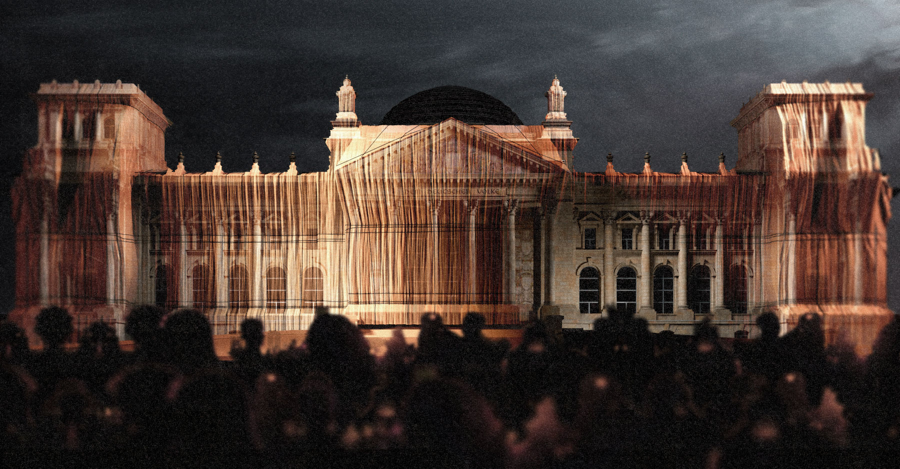 Trent'anni fa, Christo impacchettava il Reichstag: Berlino omaggia l'opera con una proiezione serale
