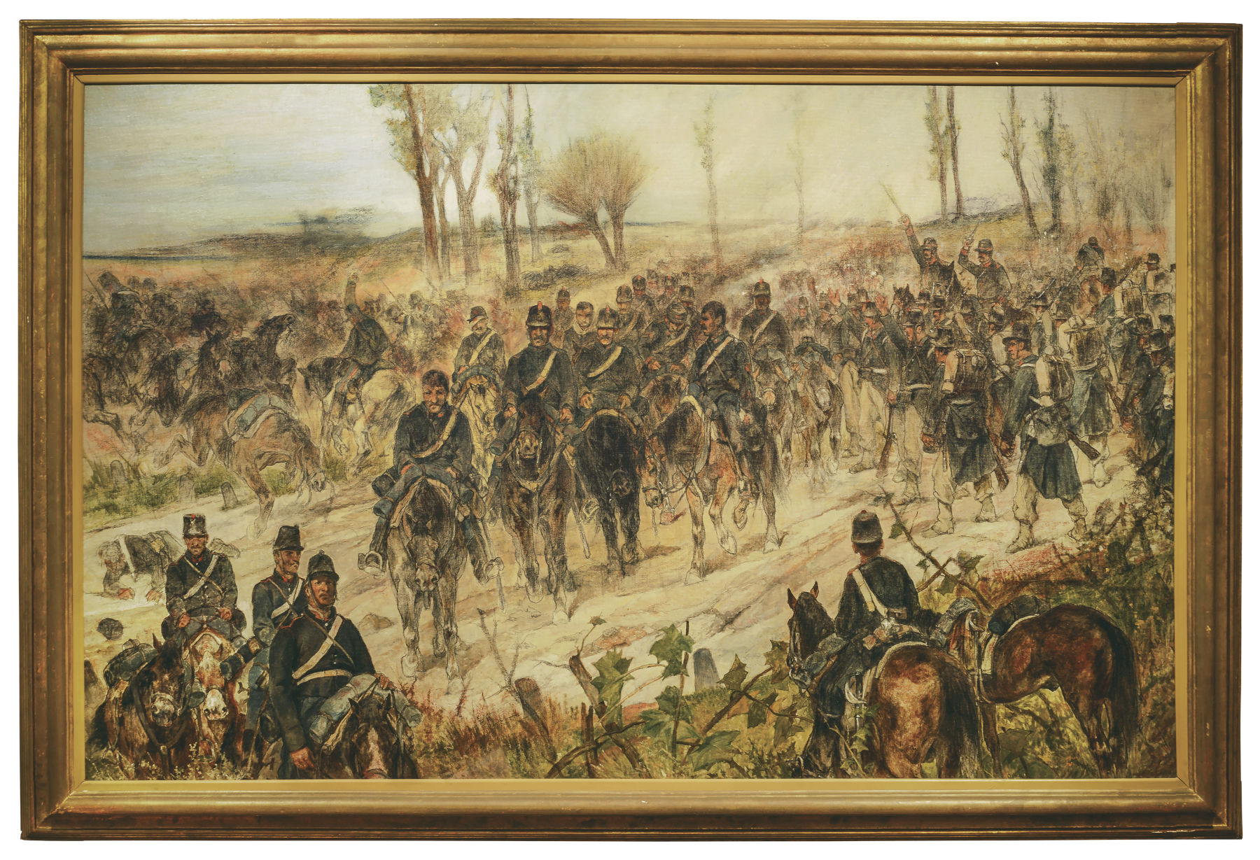 Giovanni Fattori, Hurra a los valientes (Guerra de 1866) (1907; óleo sobre lienzo, 115 x 180 cm; Livorno, Museo civico G. Fattori) Foto: Museo civico G. Fattori