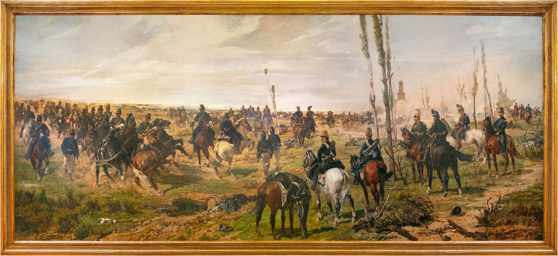 Giovanni Fattori, Episodio de la batalla de San Martino (1868; óleo sobre lienzo, 175 x 410 cm; Livorno, Museo civico G. Fattori) Foto: Museo civico G. Fattori