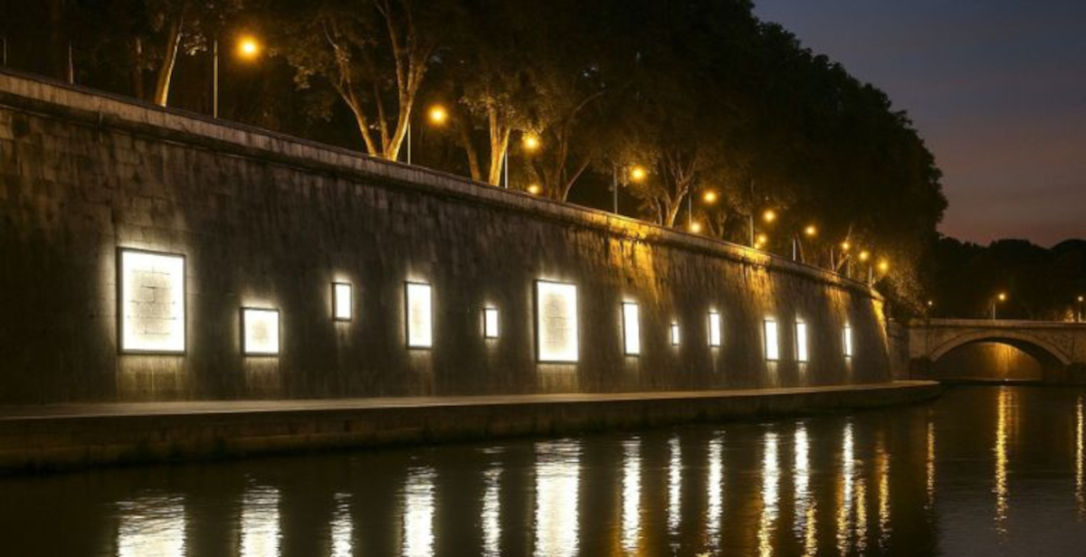 Luminis: l’installazione luminosa di Mario Carlo Iusi illumina le rive del Tevere