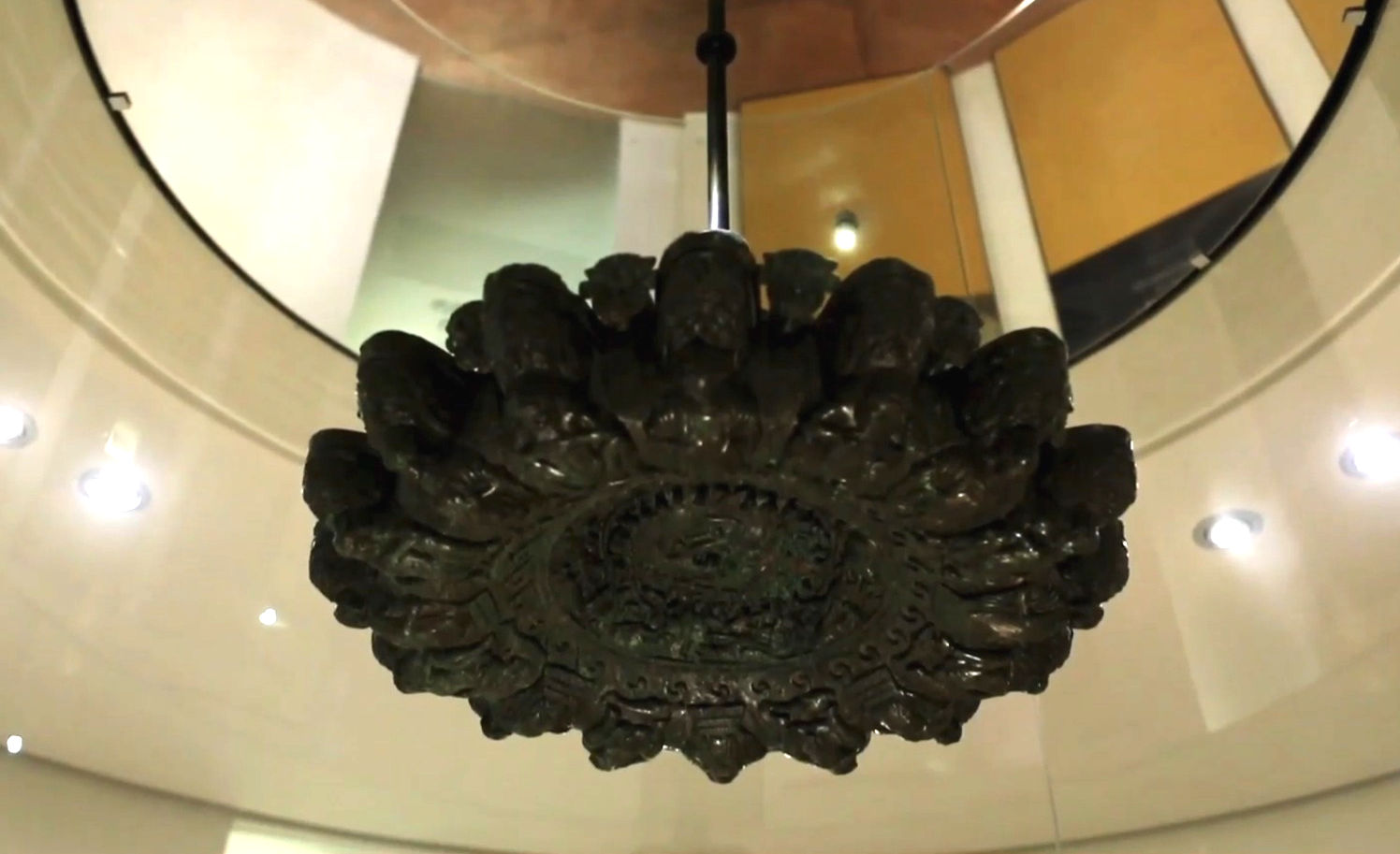 Etruscan art, Chandelier (mid-4th century BC; bronze, 60 cm diameter; Cortona, Museum of the Etruscan Academy of Cortona) Photo: Danae Project - Finestre Sull'Arte
