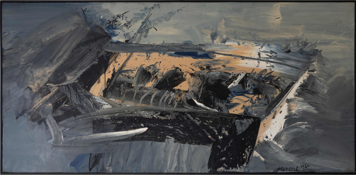 Mattia Moreni, Ein ländlicher Tisch (1959; Öl auf Leinwand, Privatsammlung)