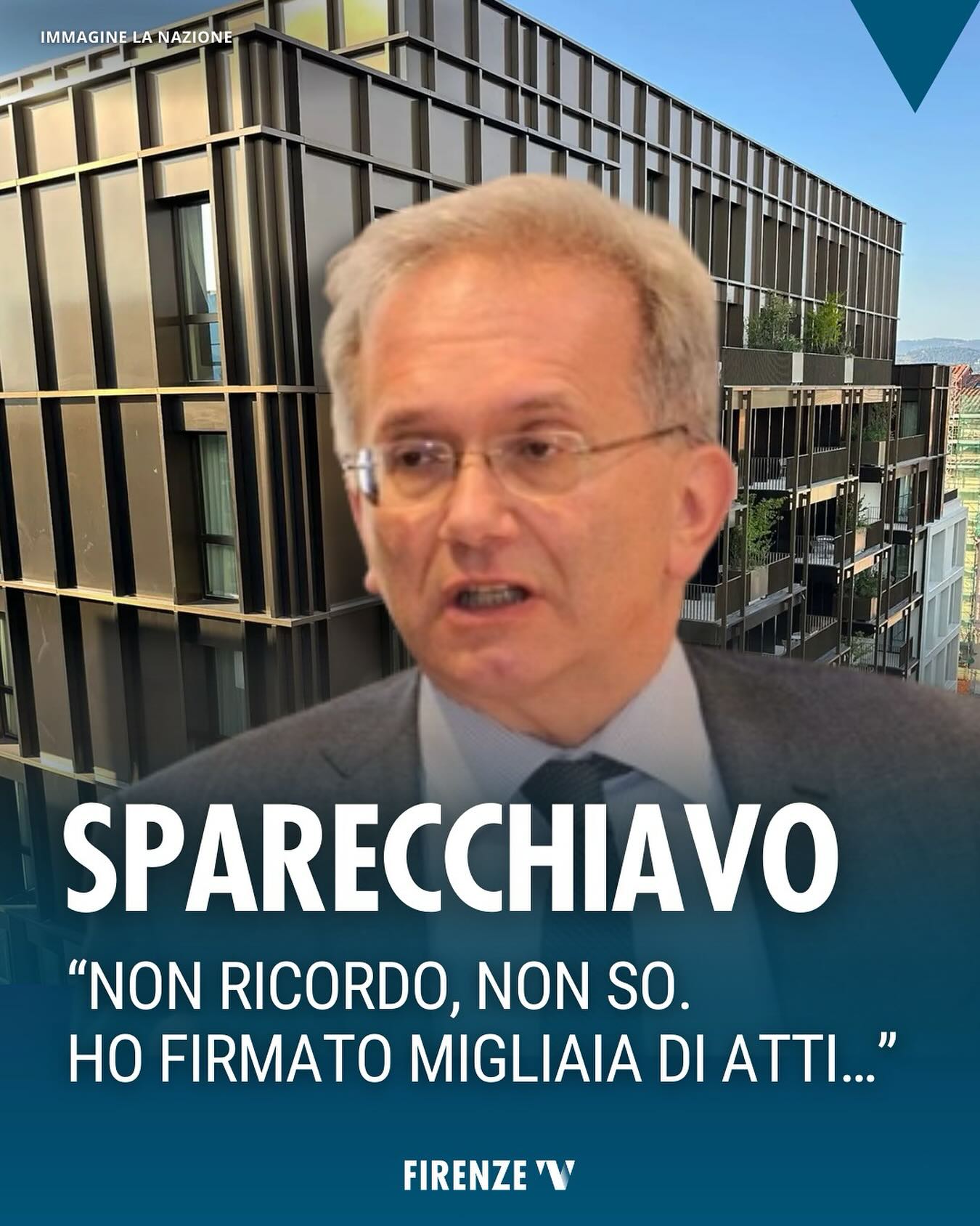 Citation d'un film pour Firenze TV pour commenter les propos du commissaire Pessina