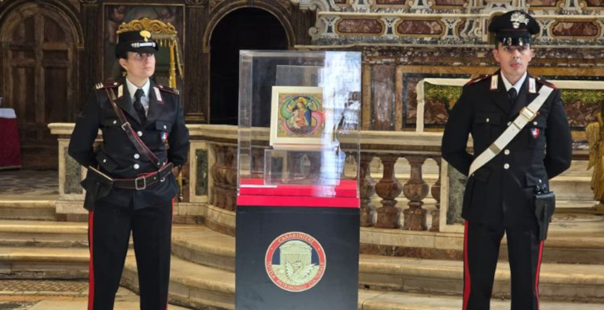 Arte rubata recuperata: miniatura del Quattrocento torna all’Aracoeli di Roma