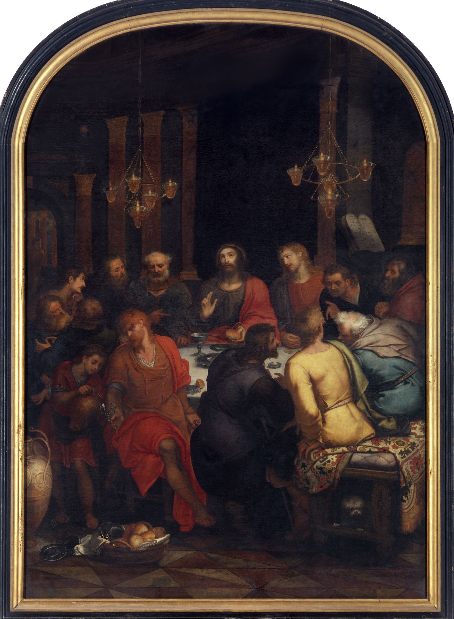 Otto van Veen, Last Supper (1592; oil on canvas, 350 x 224 cm; Antwerp, Cathedral of Our Lady)
