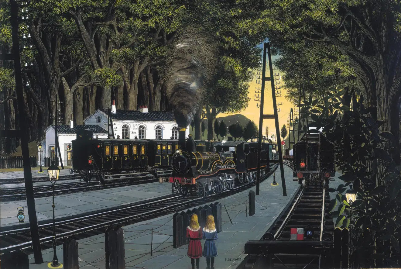 Paul Delvaux, La gare forestière © Foundation Paul Delvaux
