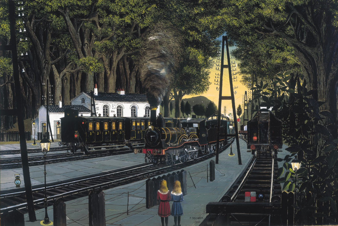 Paul Delvaux, La gare forestière © Stiftung Paul Delvaux