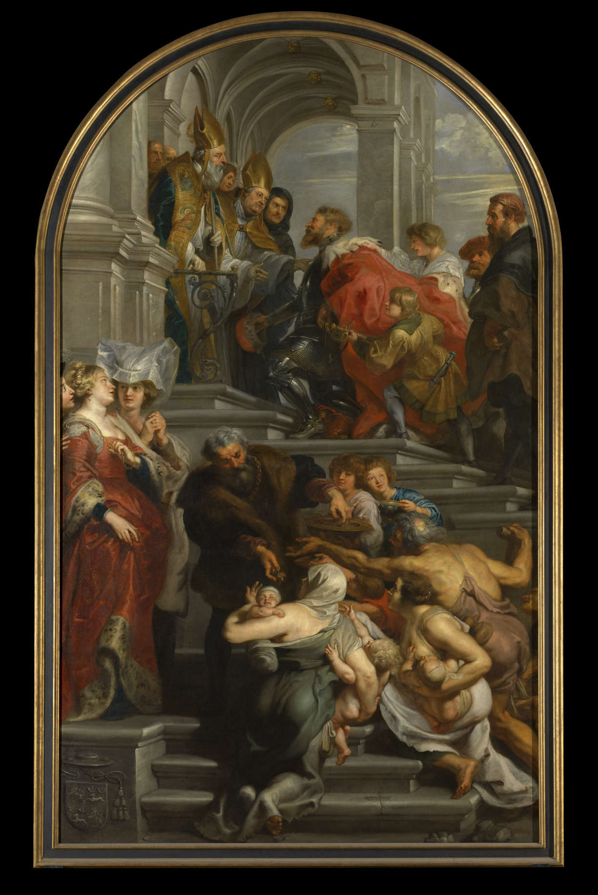Pieter Paul Rubens, Conversion of St. Bavon (1624; oil on canvas, 475 x 280 cm; Ghent, Cathedral of St. Bavon)