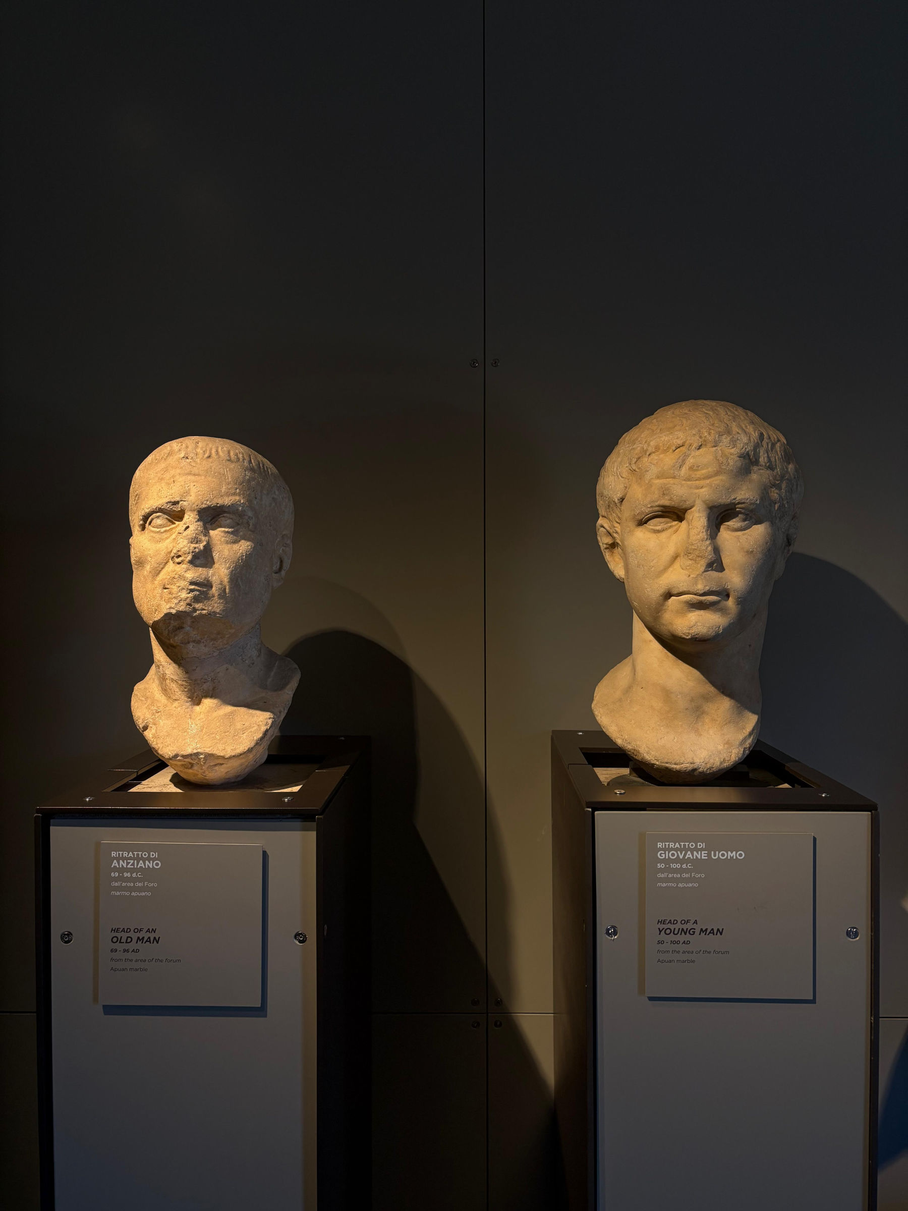 Die Exponate im neuen Archäologischen Nationalmuseum von Luni