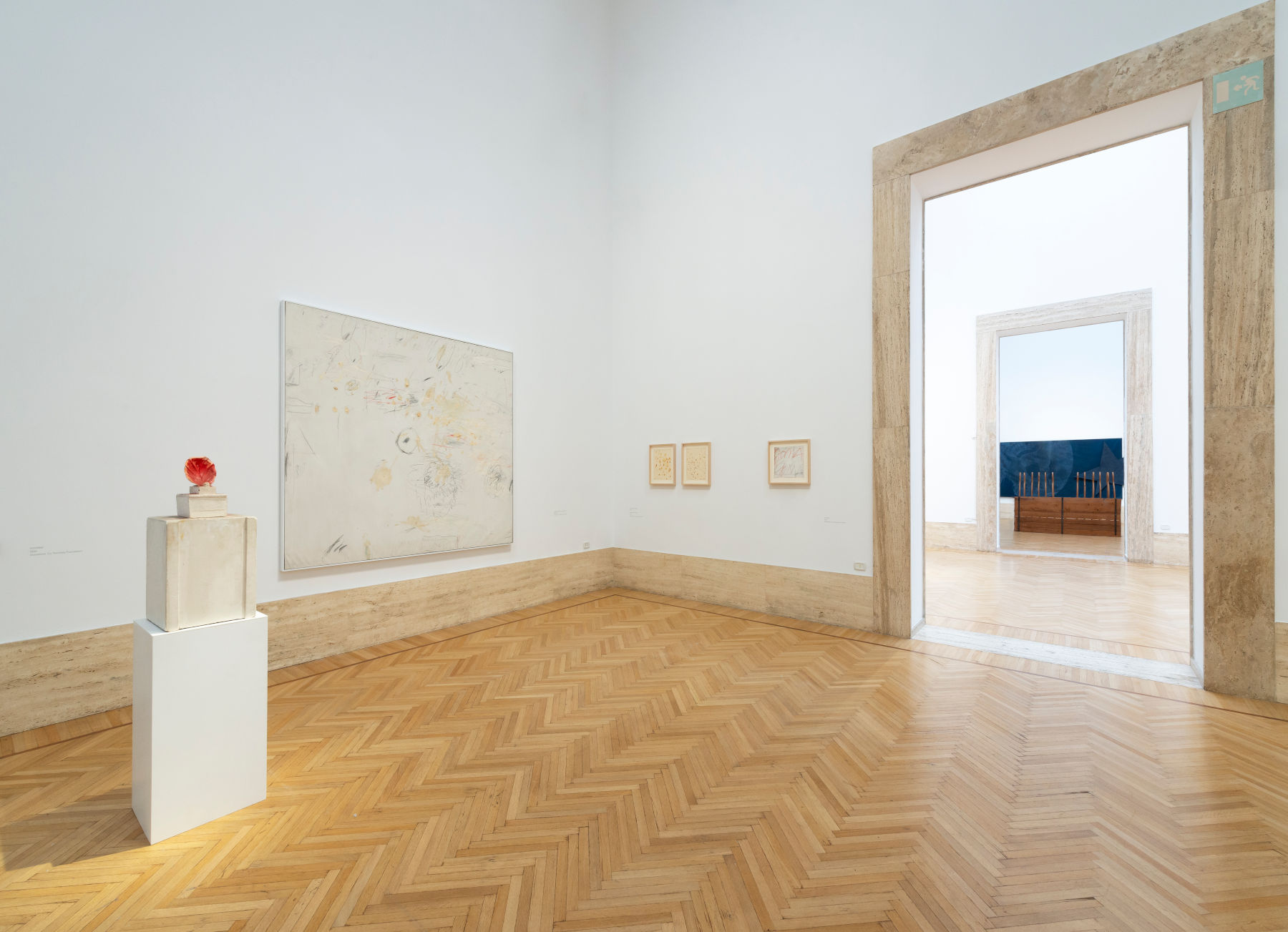 Cy Twombly Room, vista de la instalación (Roma, GNAMC) Foto: Alessandro Vasari