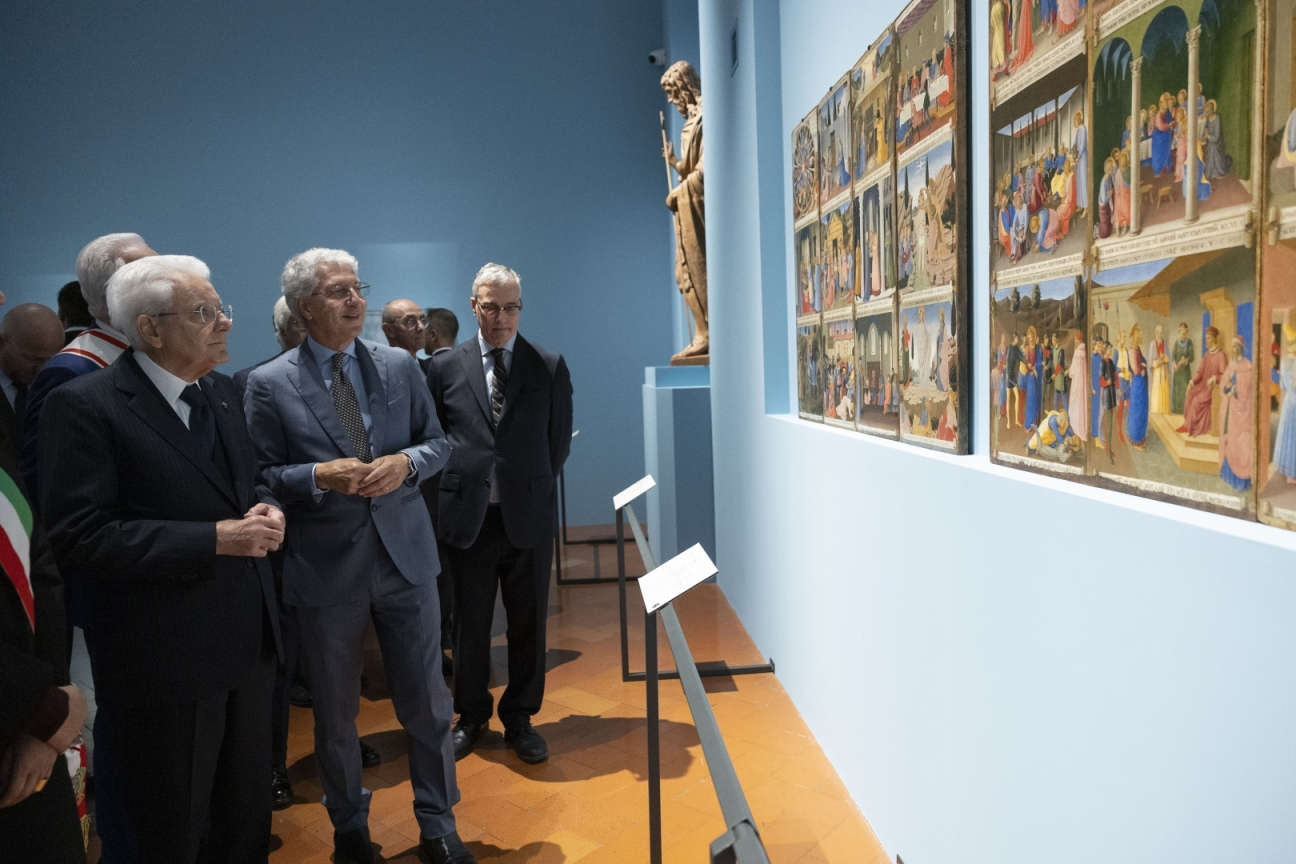 Mattarella visita la mostra sul Beato Angelico a Palazzo Strozzi: “Estasiato”