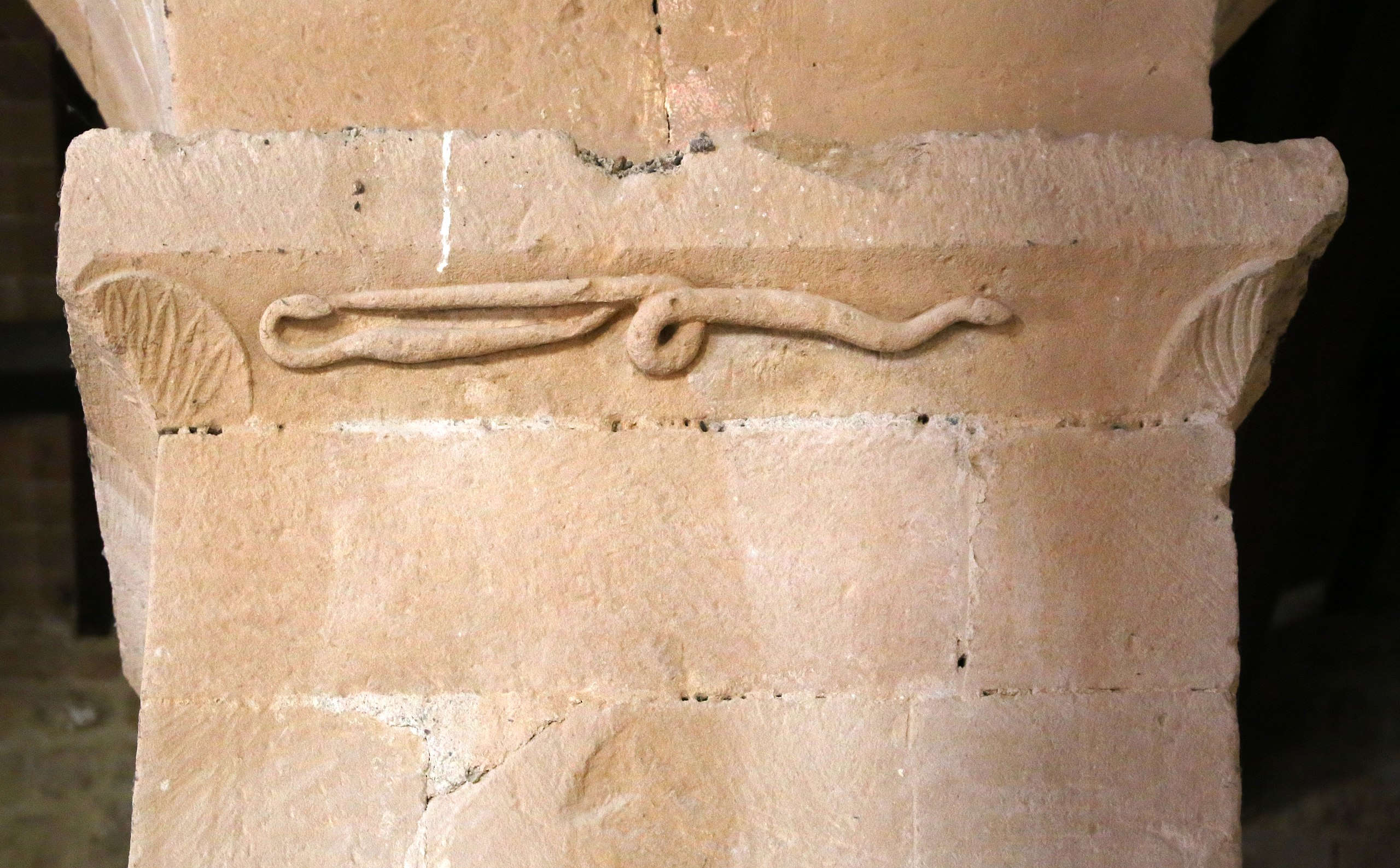 Die Schlangen in der Pfarrkirche der Heiligen Vito und Modesto in Corsignano (Pienza). Foto: Francesco Bini