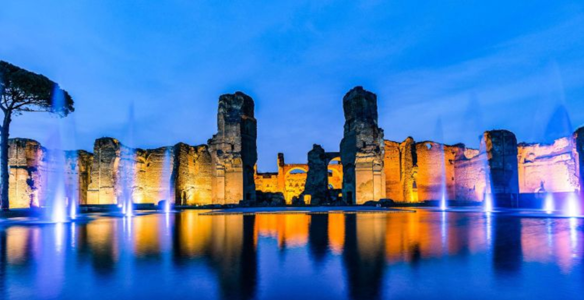 Terme di Caracalla: tour notturni di ipogei, mitreo e scenografie sull’acqua