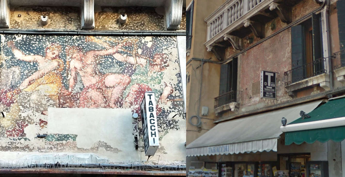 Venezia, scoperta importante a Rialto: riaffiora dipinto murale del Cinquecento sul Canal Grande