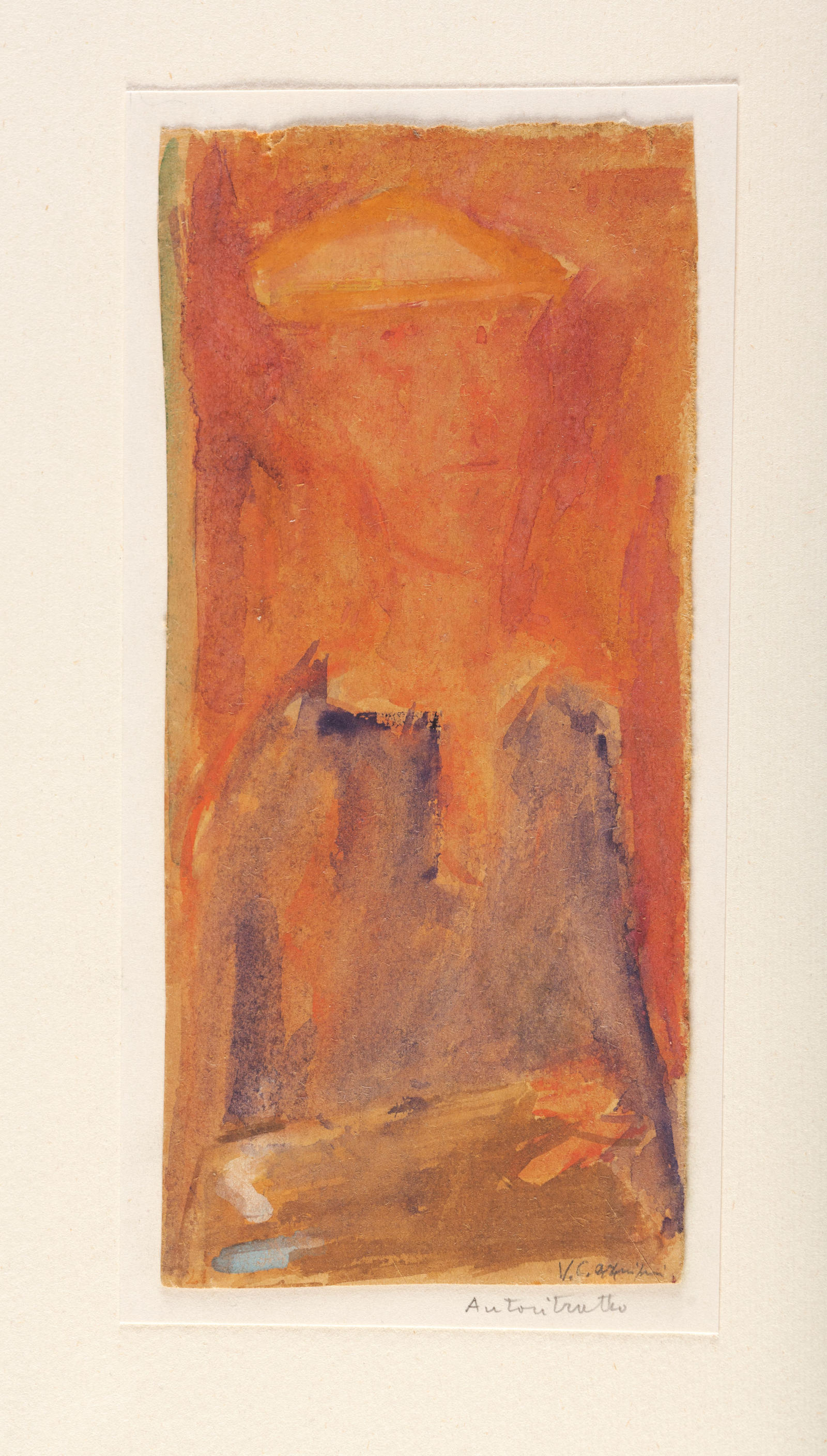 Virgilio Carmignani, Self-Portrait (1944-45; tempera on paper; Empoli, Galleria d'Arte Moderna e della Resistenza)