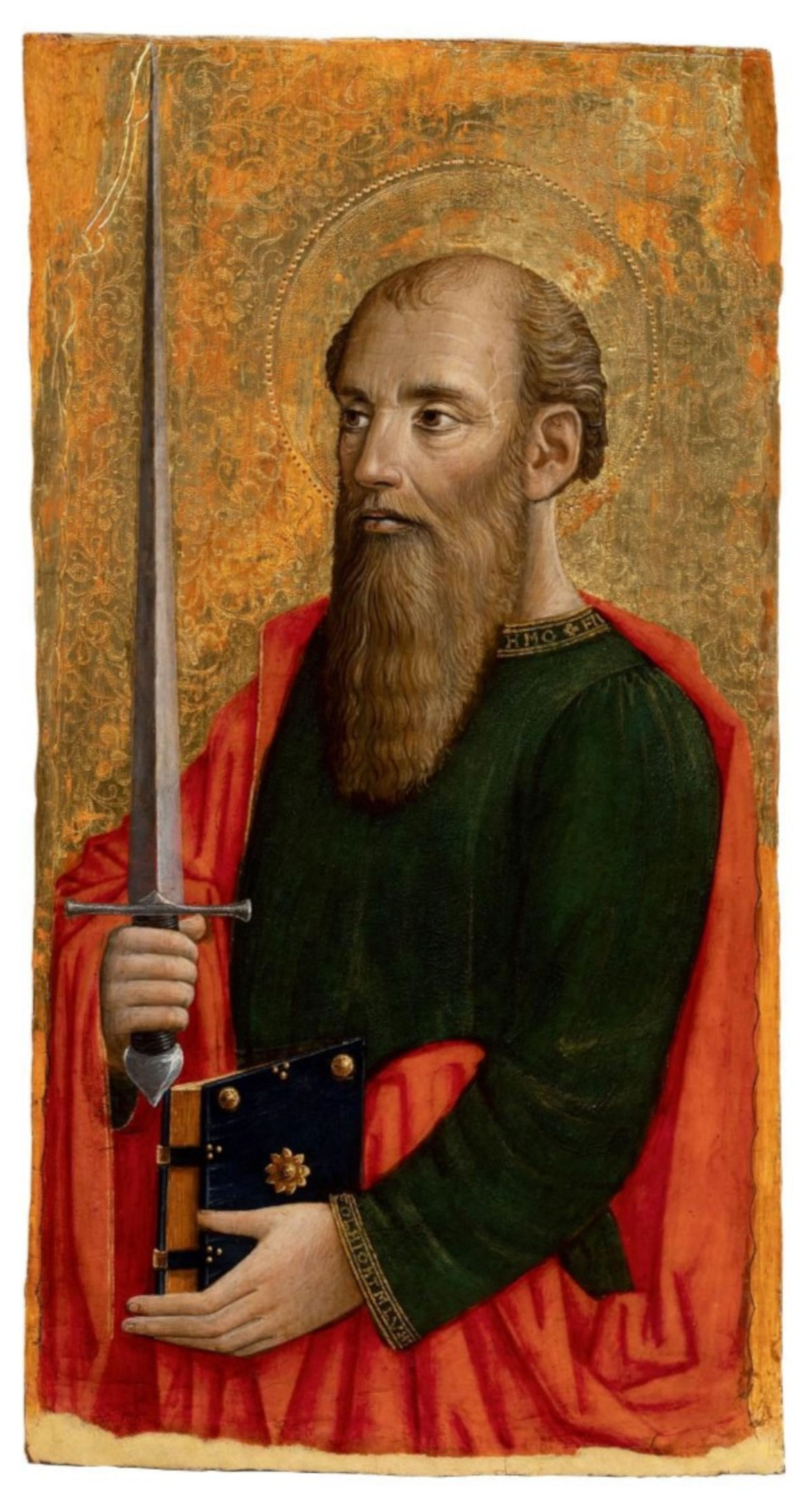 Zanetto Bugatto, Der heilige Paulus (Tempera auf Tafel, 56 x 29,8 cm)