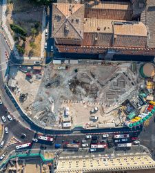 Roma, estructuras romanas y medievales emergieron de las obras de la estación Venezia de la línea C del metro
