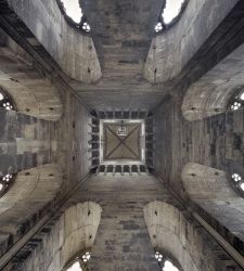 Florenz, Franco Zampettis Zenit-Fotografien werden in der Libreria Brunelleschi ausgestellt