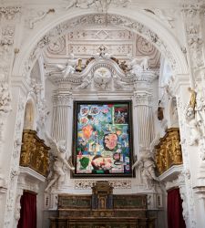 &Egrave; la pittrice Ma&iuml;a R&eacute;gis quest'anno a omaggiare la Nativit&agrave; di Caravaggio nell'Oratorio di San Lorenzo a Palermo