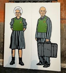 Il murale contro l'antisemitismo deturpato a Milano entra nella collezione permanente del Museo della Shoah di Roma
