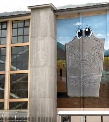Aosta, inaugurata la stele antropomorfa di Ozmo