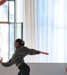 In Venice, Olaf Nicolai installs a skating rink in an 18th-century frescoed palace