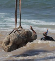 Drei Statuen tauchen in Abu Qair (Alexandria, Ägypten) wieder auf: erste Entdeckung seit 25 Jahren