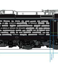 GO! 2025, eine Lokomotive trägt ein Weizenkorn: die neue mobile Installation von Emilio Isgrò