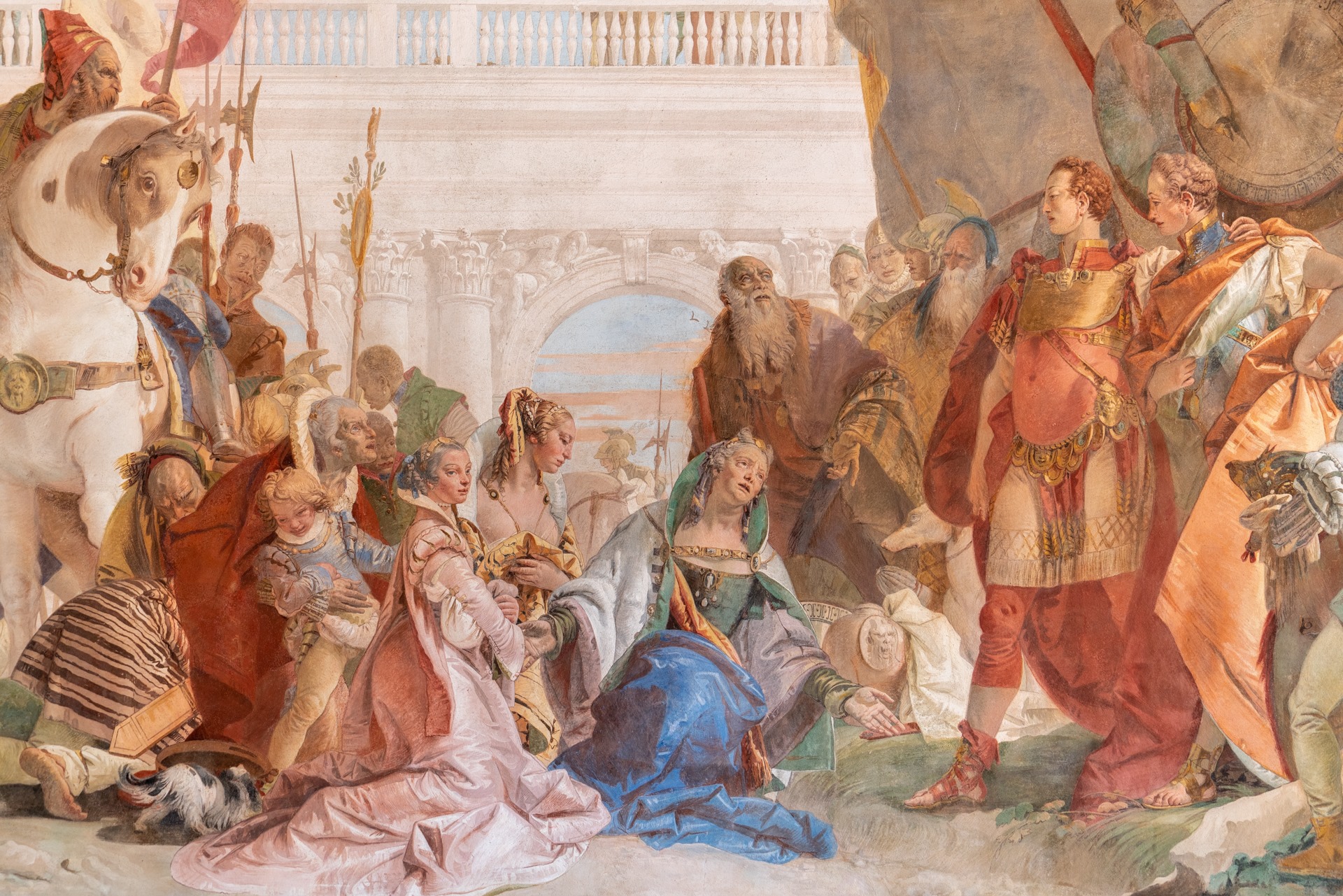 Giambattista Tiepolo, Alexander the Great and the family of Darius, detail. Photo: Villa Cordellina / IAT / Province of Vicenza