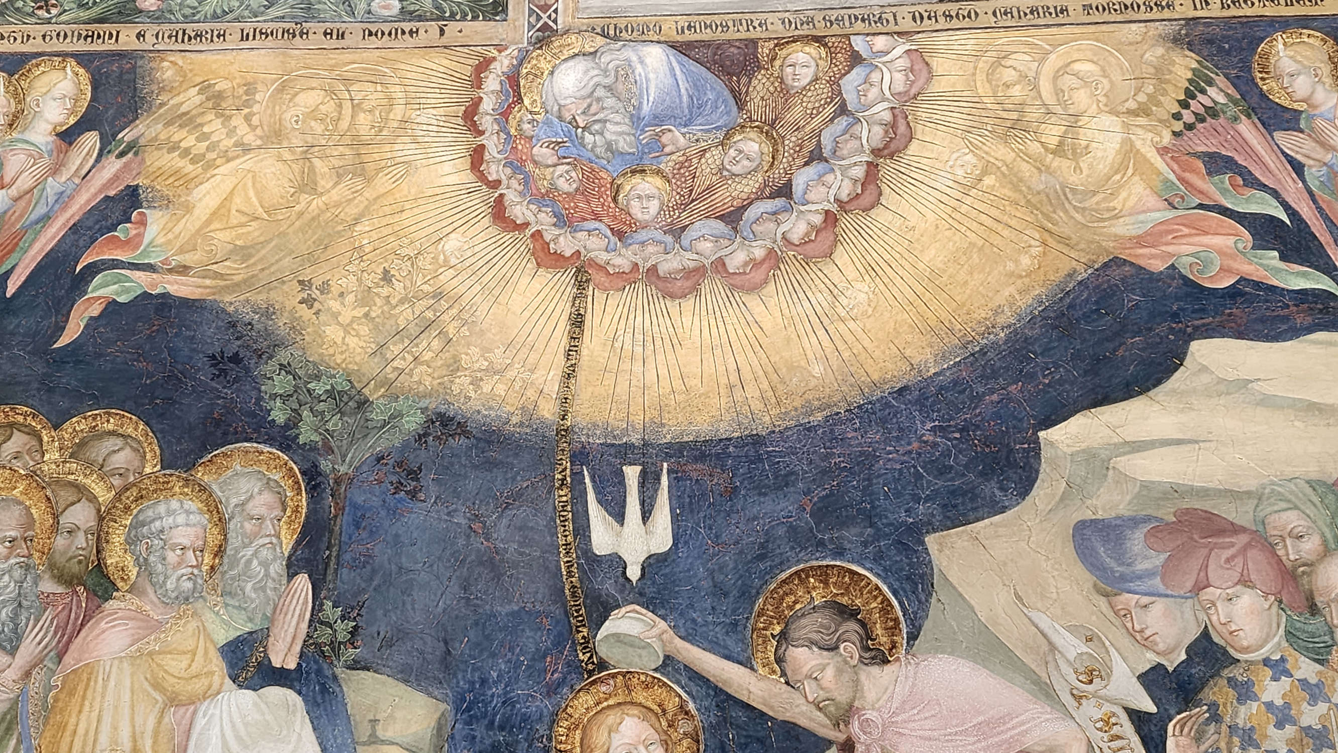 Los frescos de Lorenzo y Jacopo Salimbeni en el Oratorio de San Juan Bautista de Urbino. Foto: Federico Giannini