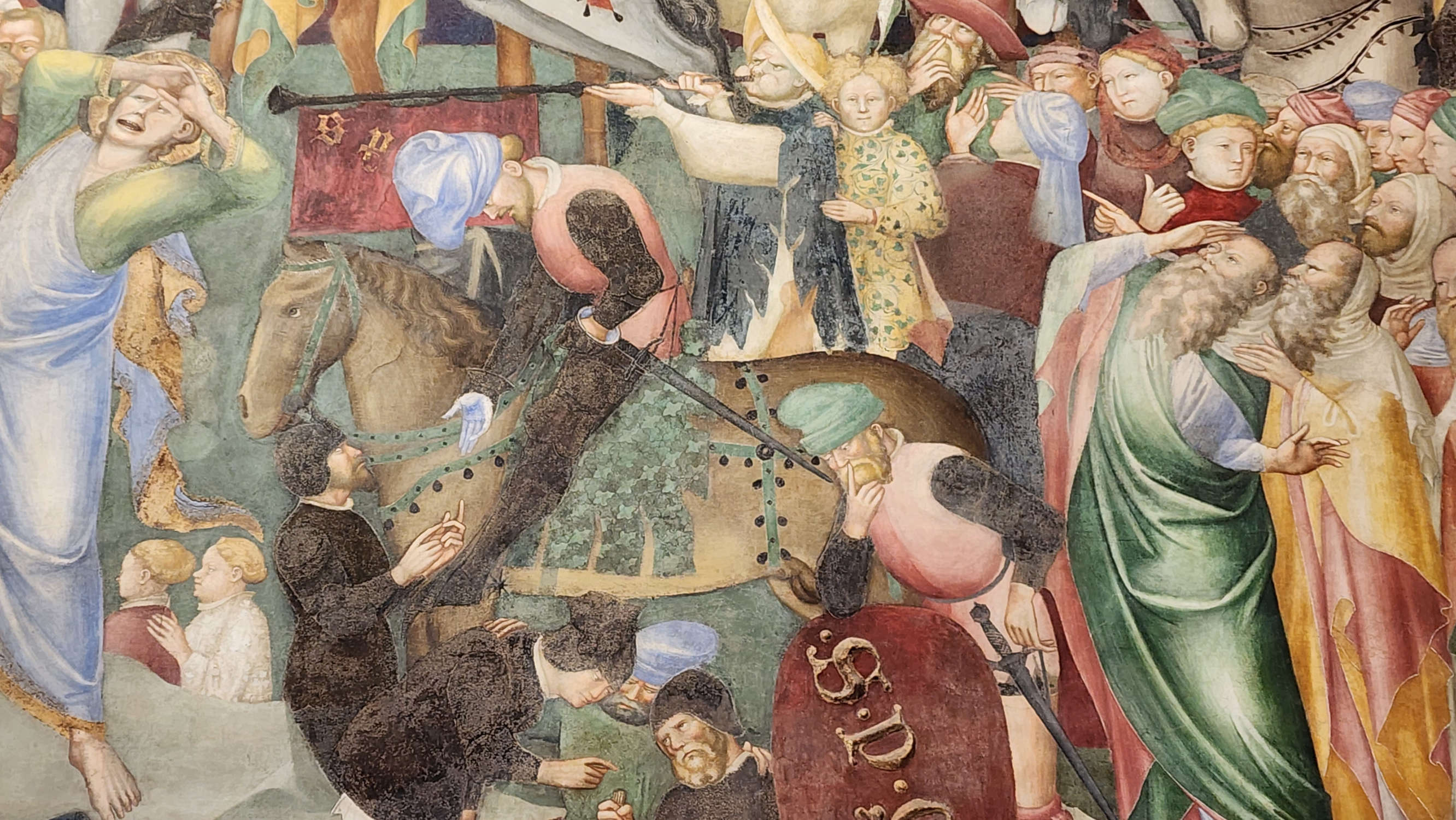 Los frescos de Lorenzo y Jacopo Salimbeni en el Oratorio de San Juan Bautista de Urbino. Foto: Federico Giannini