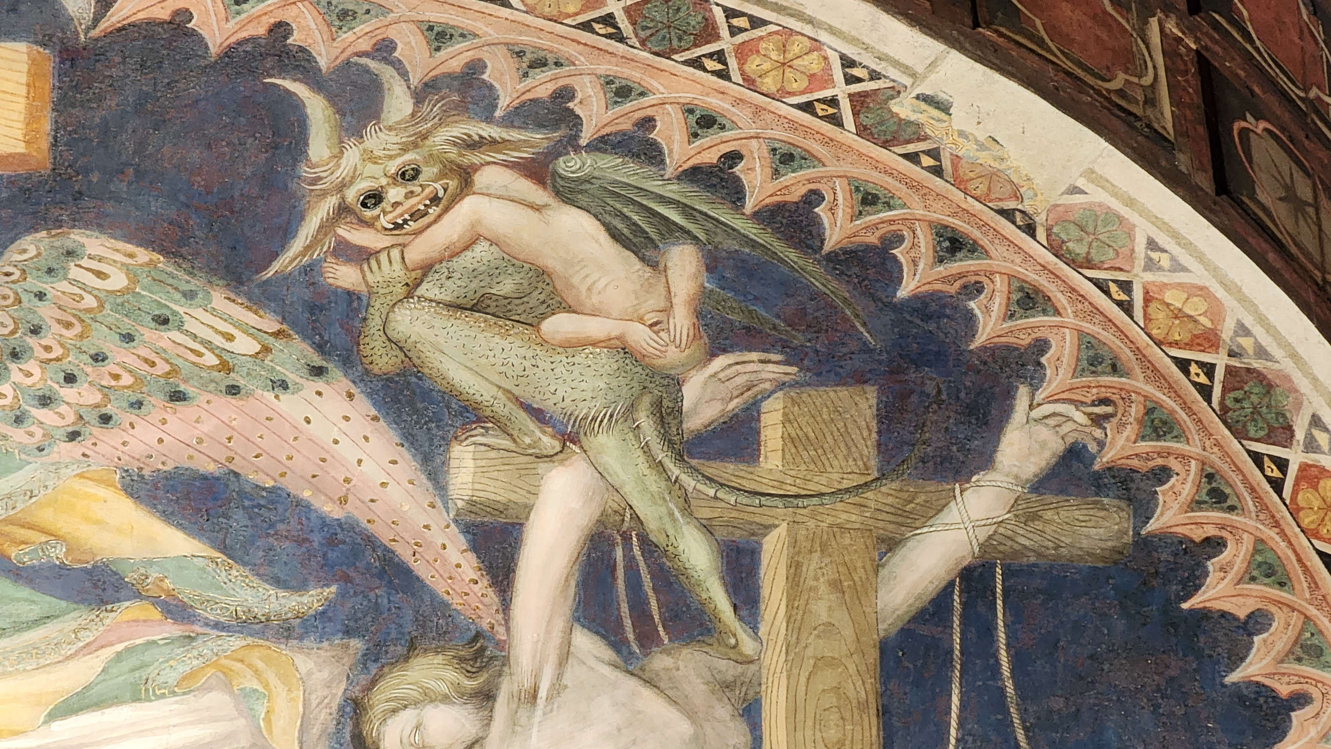 Los frescos de Lorenzo y Jacopo Salimbeni en el Oratorio de San Juan Bautista de Urbino. Foto: Federico Giannini