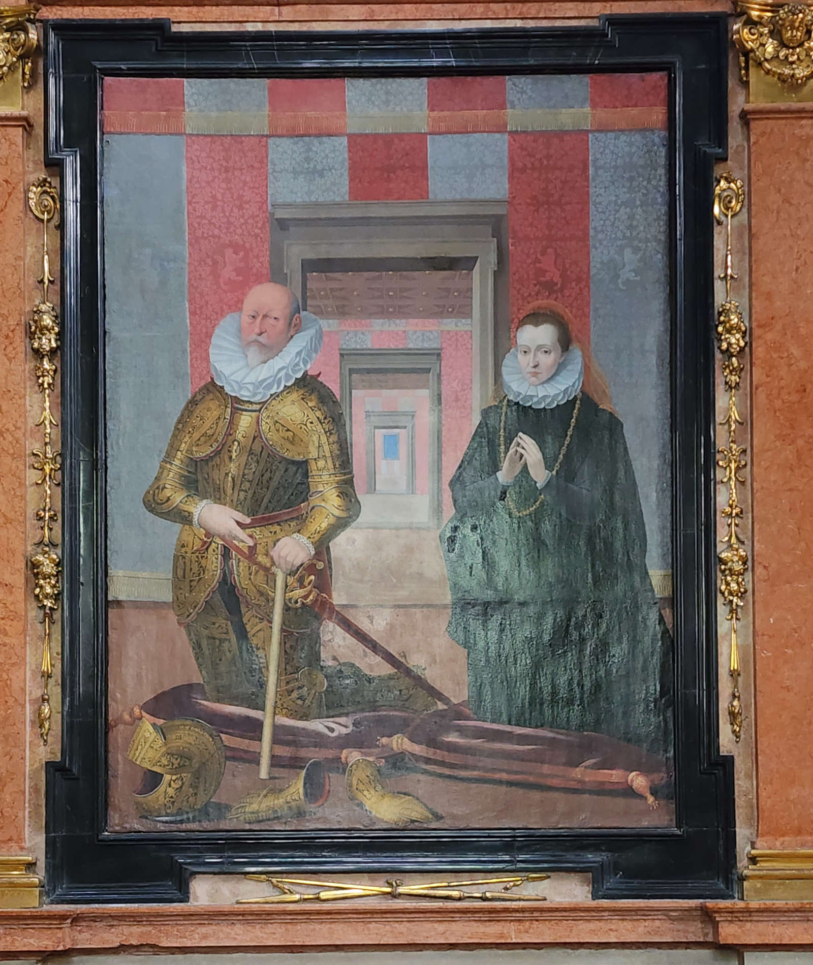 Altarpiece with portraits of Nicholas Lodron and Dorothea von Welsperg