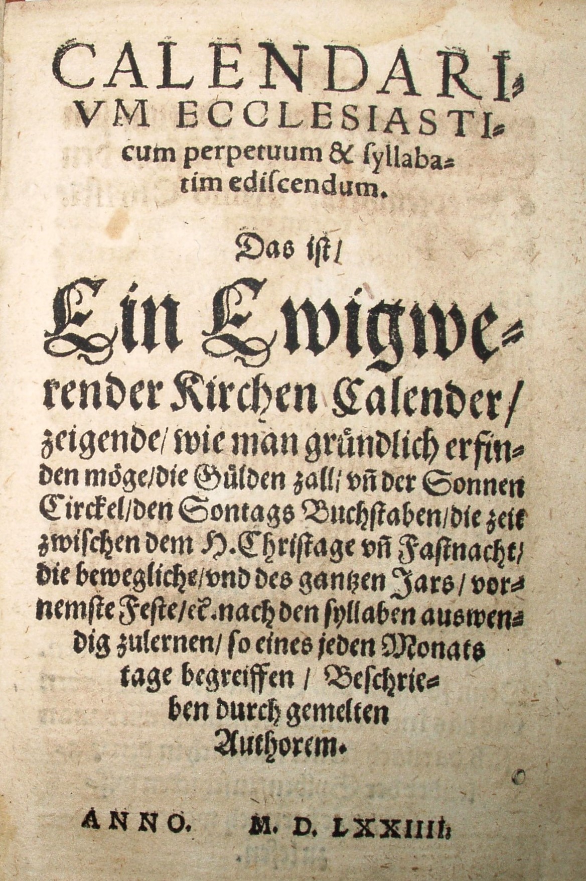 Sammlung niederlausitzischer Psalmen und Katechismus von A. M&ouml;ller (1574)