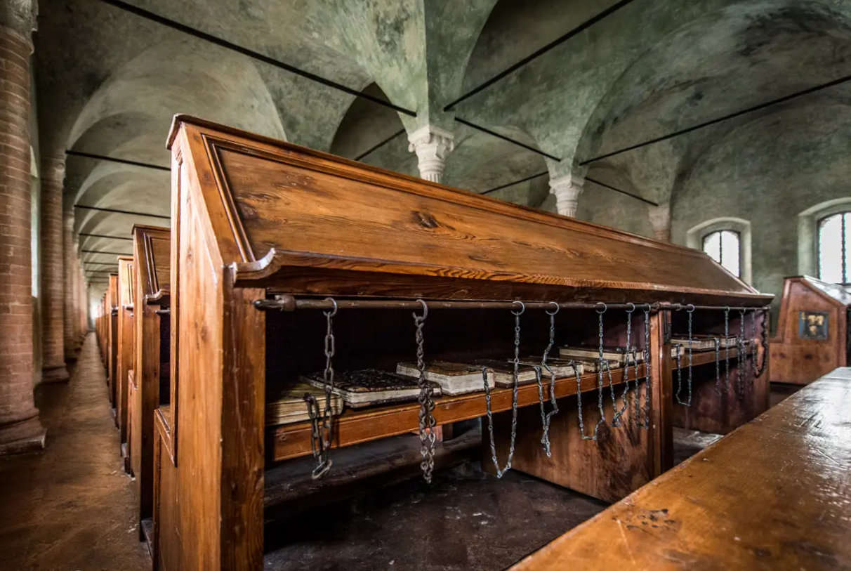 Bibliothèque Malatesta, Plutei. Photo : Archives de la municipalité de Cesena