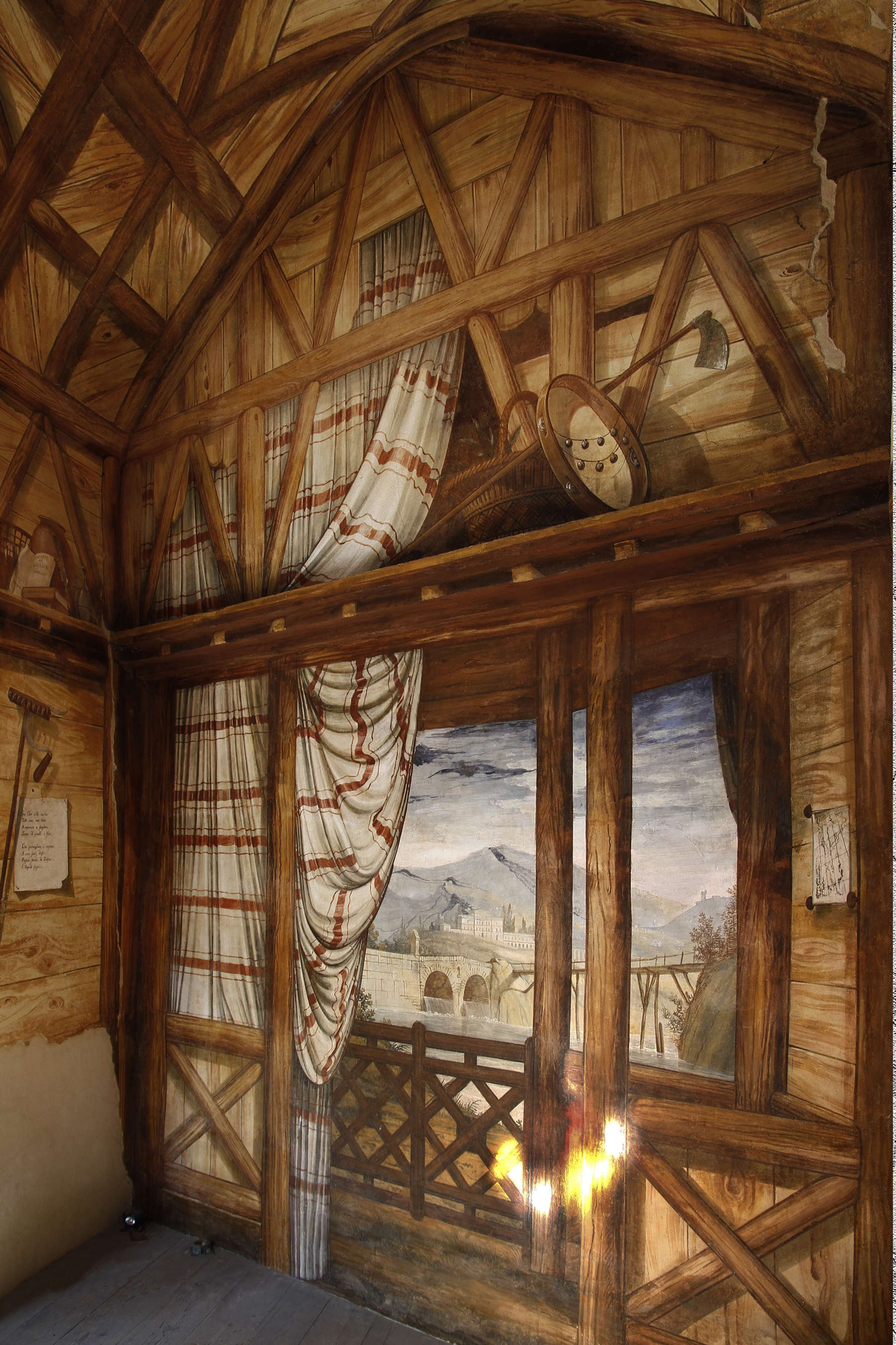 Décoration intérieure de l'abri rustique