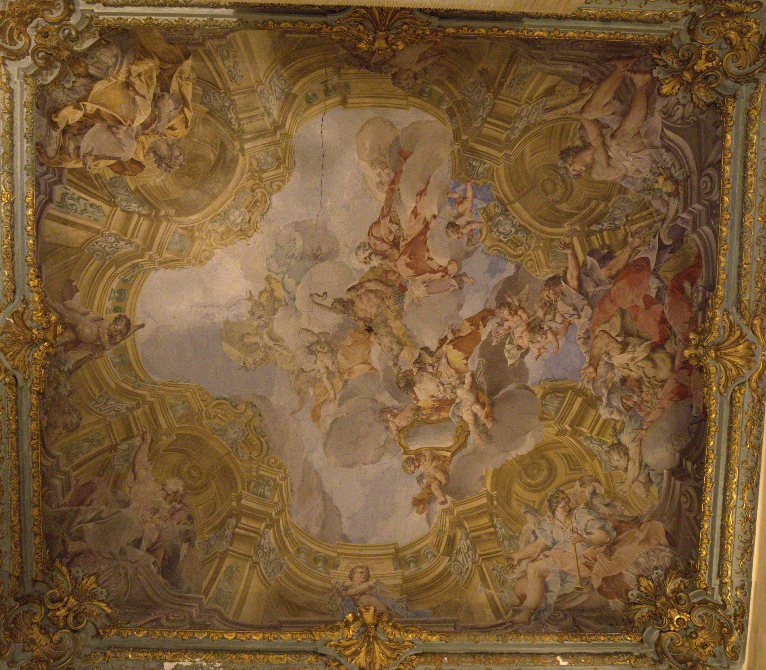 Sebastiano Galeotti, *The Triumph of Public Happiness* (1730; fresco, Genoa, Palazzo Sinibaldo Fieschi)