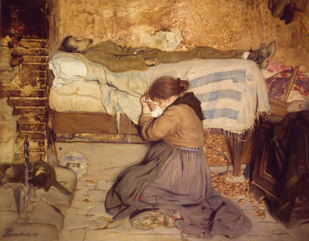 帕里德·帕斯库奇，《马雷玛的英雄》（1895年；布面油画，75 &times; 95 厘米；佛罗伦萨，CR佛罗伦萨艺术收藏）
