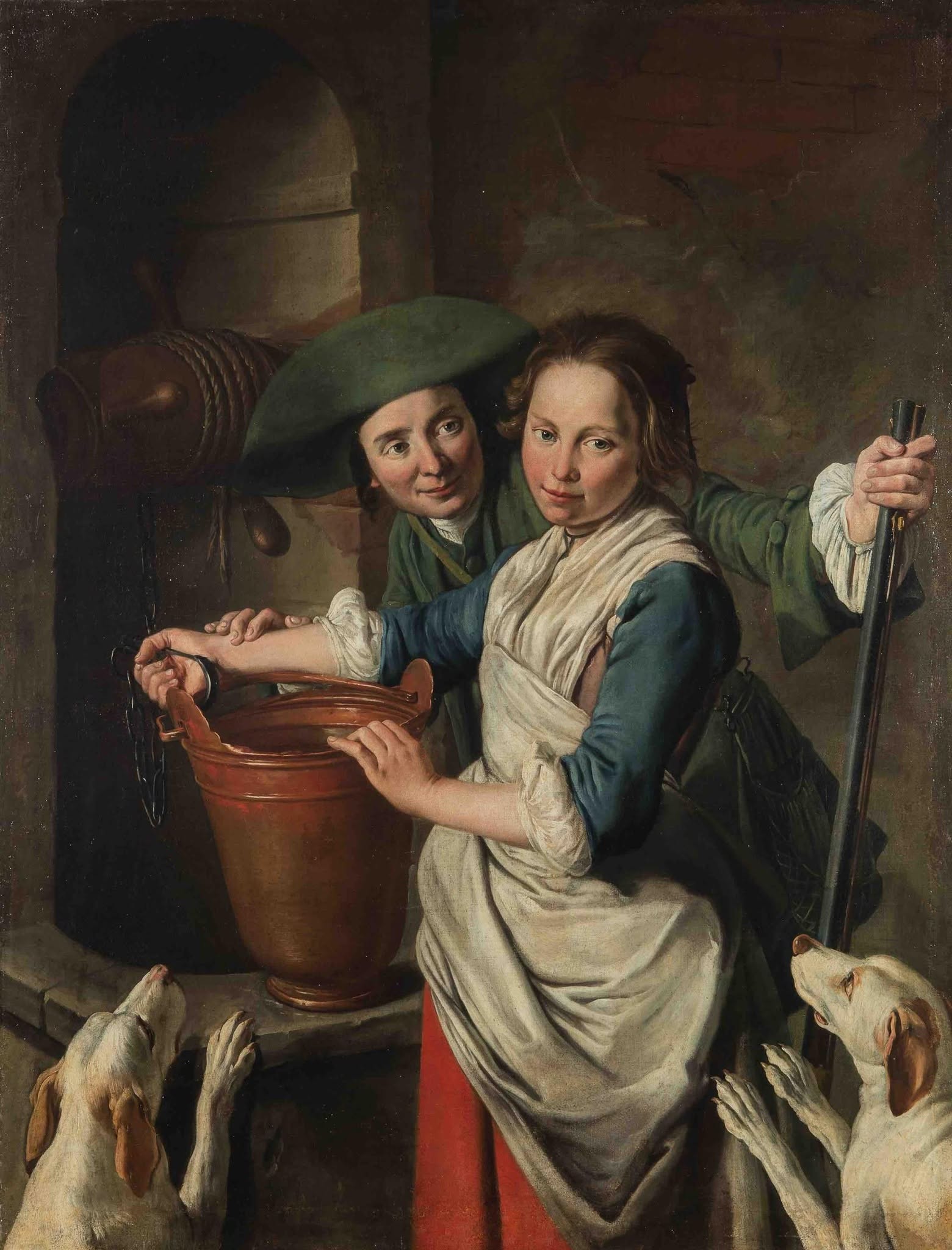 Giacomo Ceruti, *The Encounter at the Well* (c. 1650; oil on canvas, 144 x 115 cm; private collection, formerly in Tortona, Palazzo Busseti)