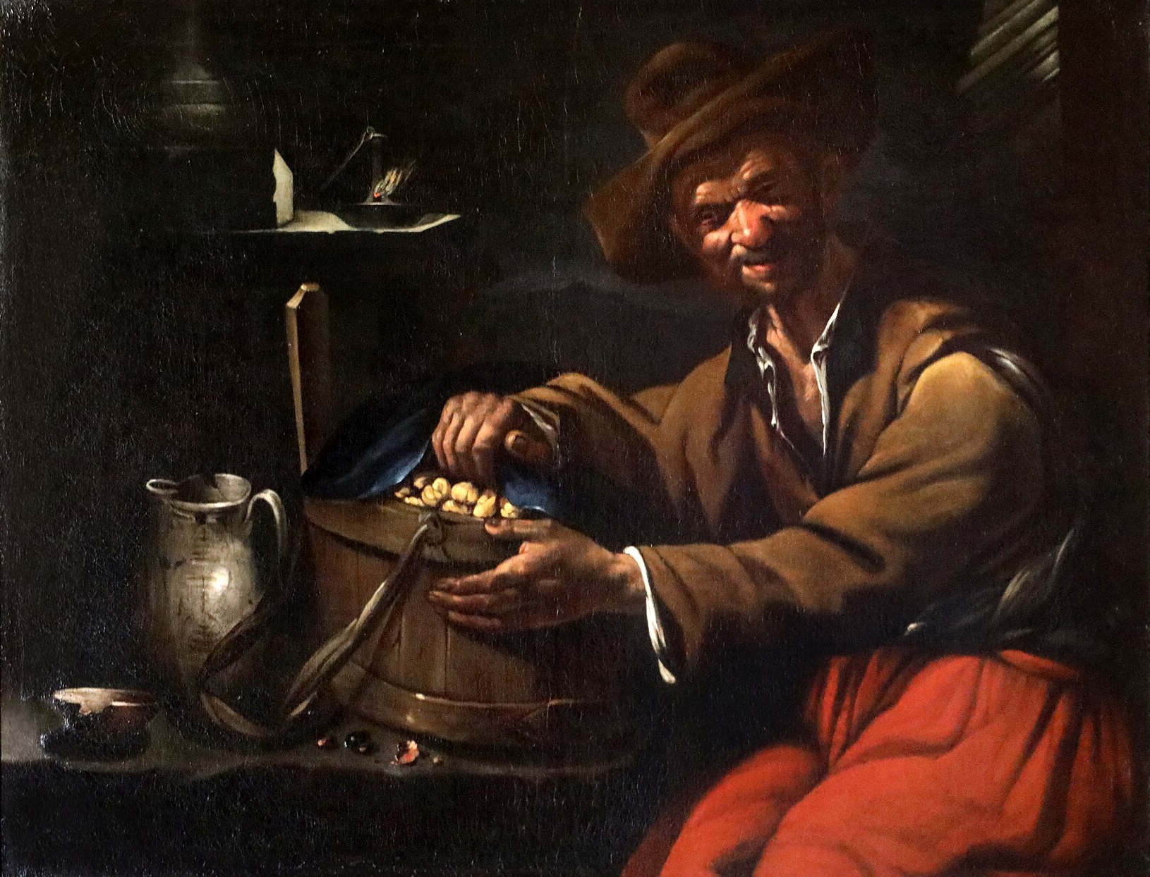 Pietro Paolini, Le mondinaro (vers 1630 ; huile sur toile, 98 x 132 cm ; Lucques, Musée national du Palazzo Mansi)