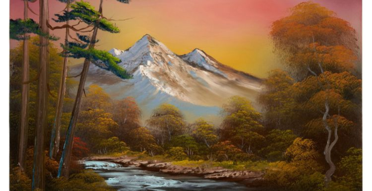 Per Bonhams la televisione pubblica vale 1,3 milioni di dollari: li porta a casa il pittore Bob Ross