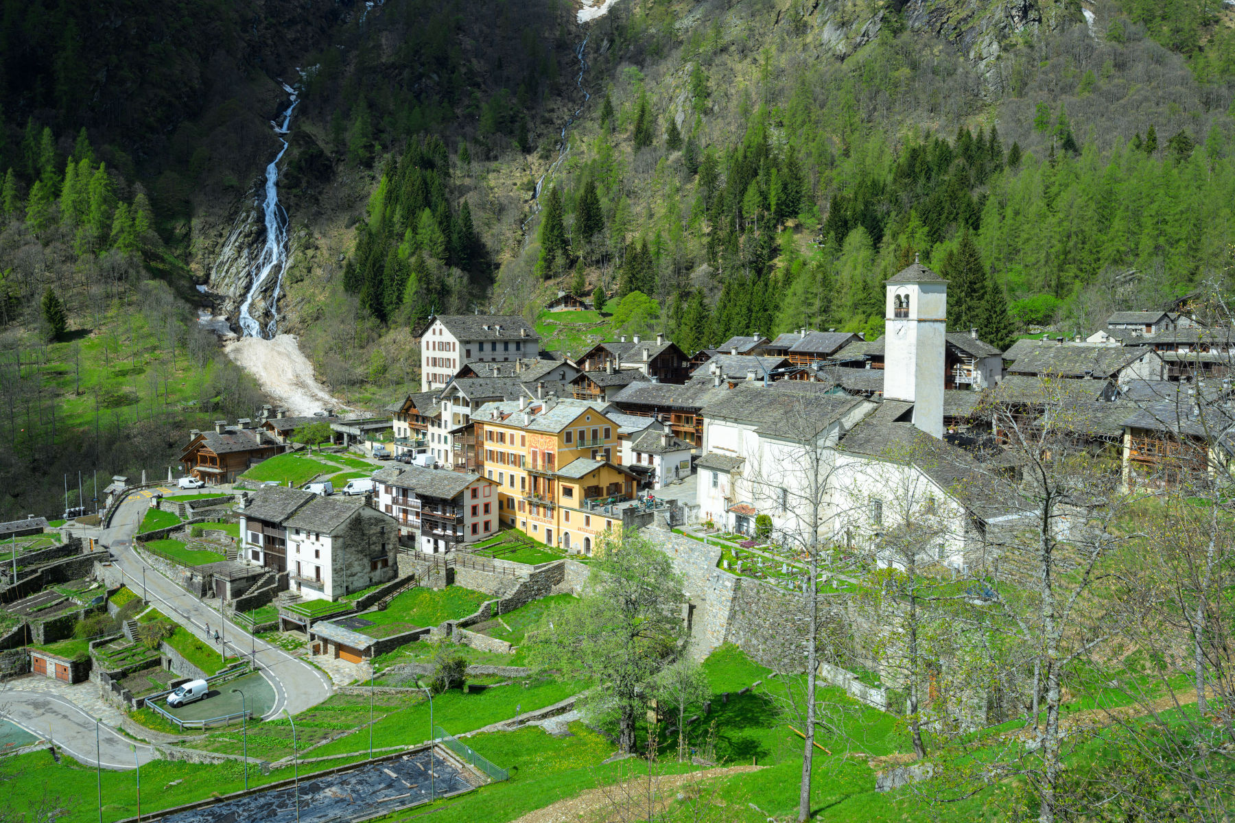 Das Dorf Rima. Foto: Archivio ATL Terre dell'Alto Piemonte