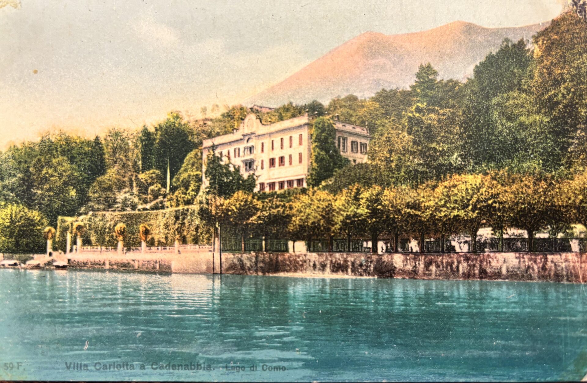 Brunner &amp; Co, Façade de la Villa Carlotta depuis le lac (vers 1910-1920)