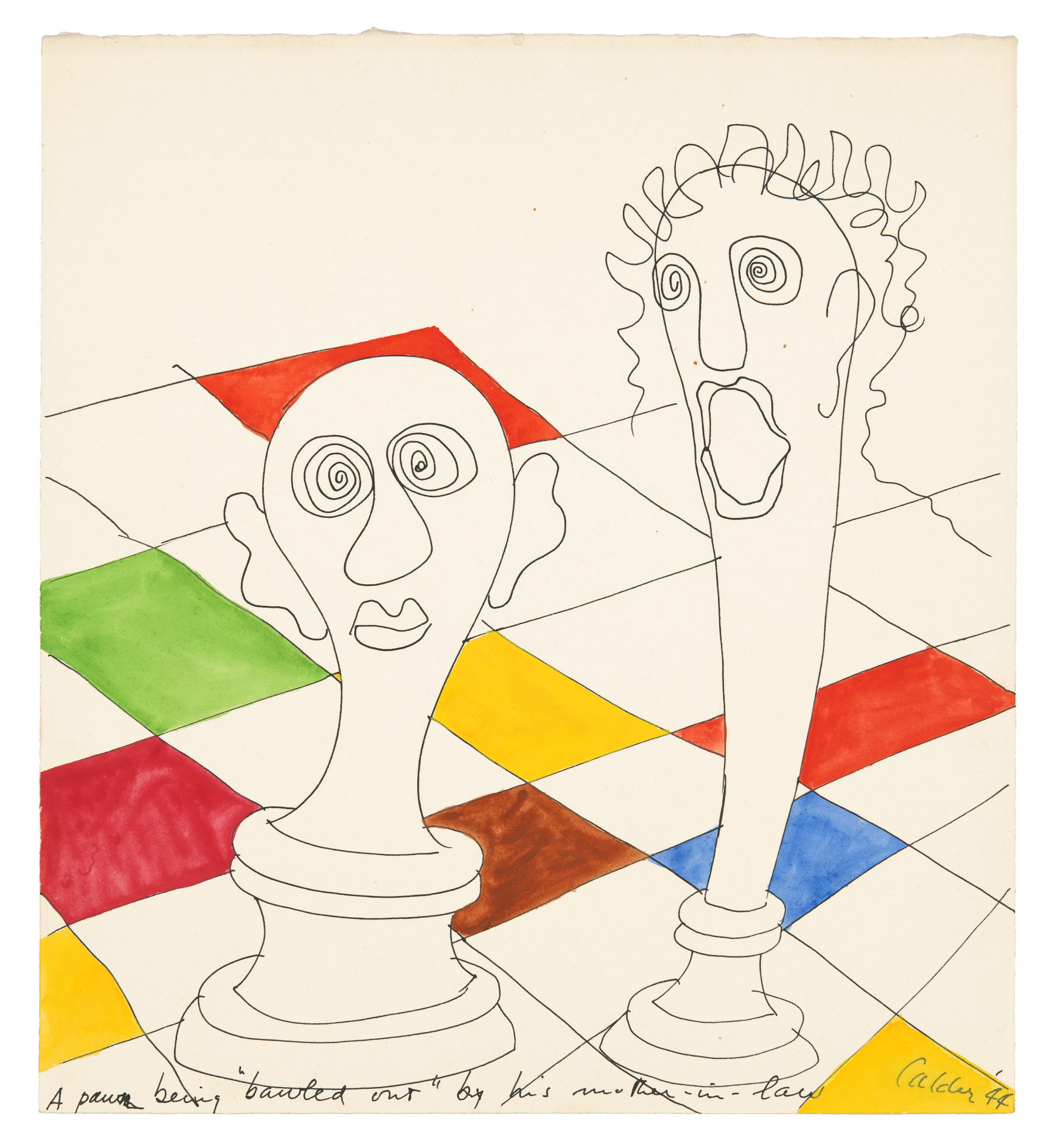 Alexander Calder, Un peón 'regañado' por su suegra (1944)